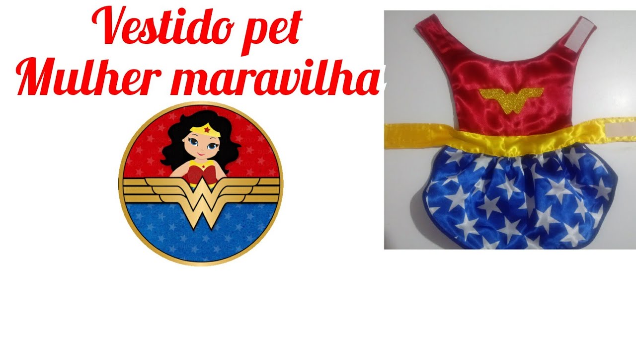 Vestido pet mulher Maravilha