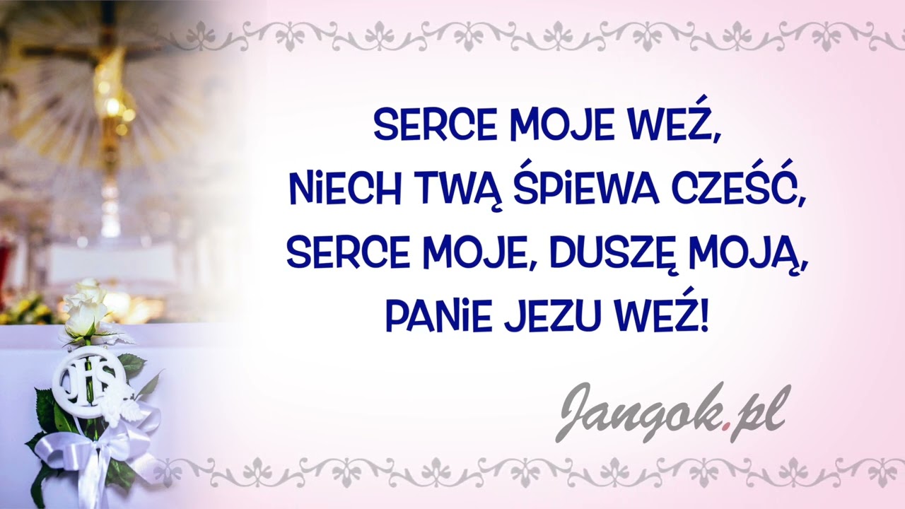 Wszystko Tobie oddać pragnę -  z tekstem - Na I Komunię Św. - Lenka Sobczyk - Jangok