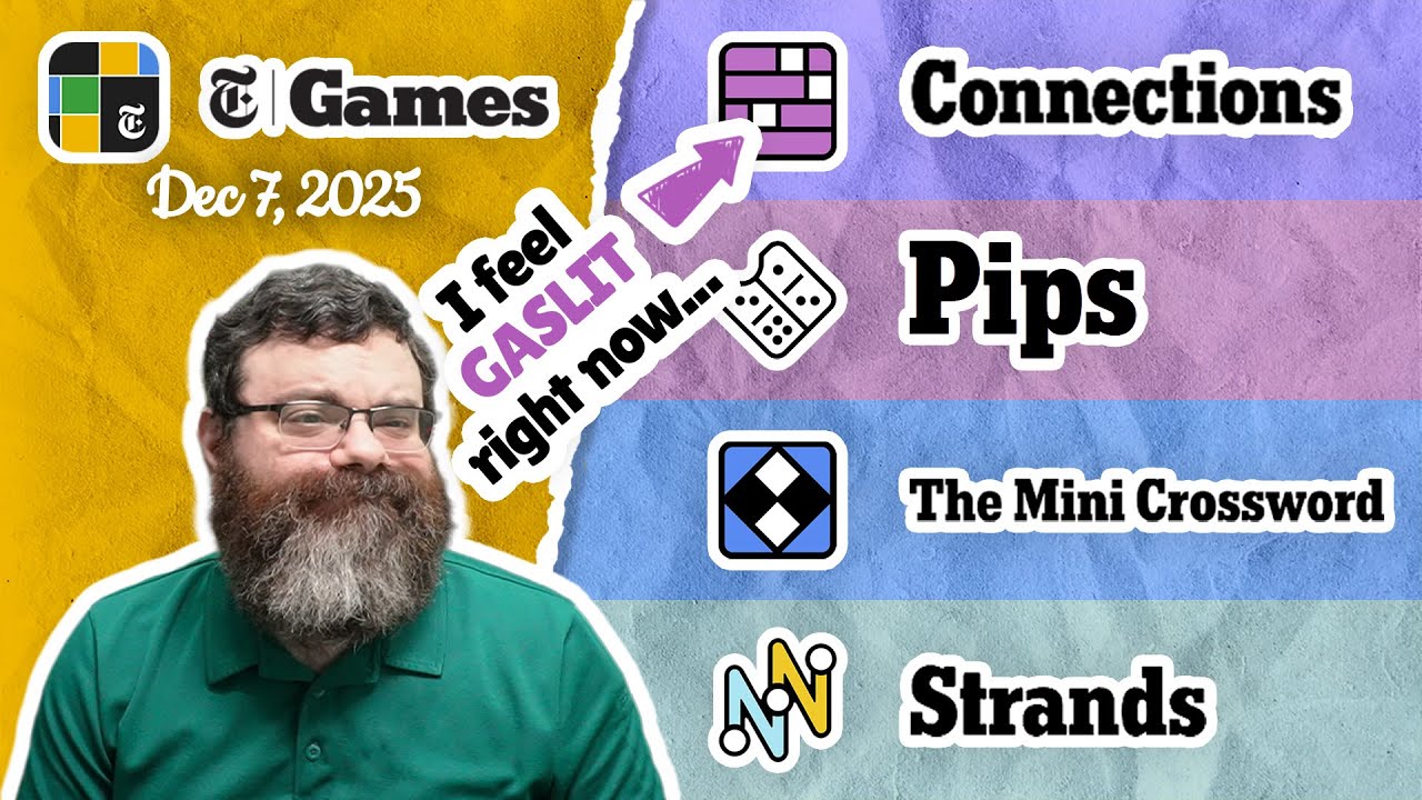 NYT Connections, Pips, Mini Crossword, and Strands | Dec 7, 2025