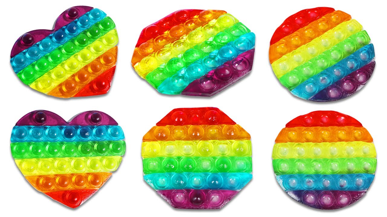 How to Make Satisfying Rainbow Gummy Pop Its!