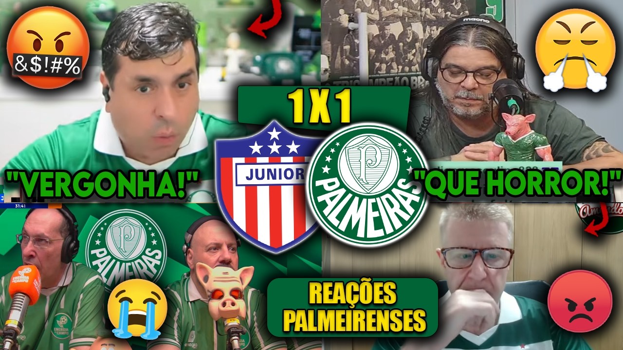 Palmeiras fans' reactions - Junior 1x1 Palmeiras - Libertadores 2026 - React to the frustrating d...