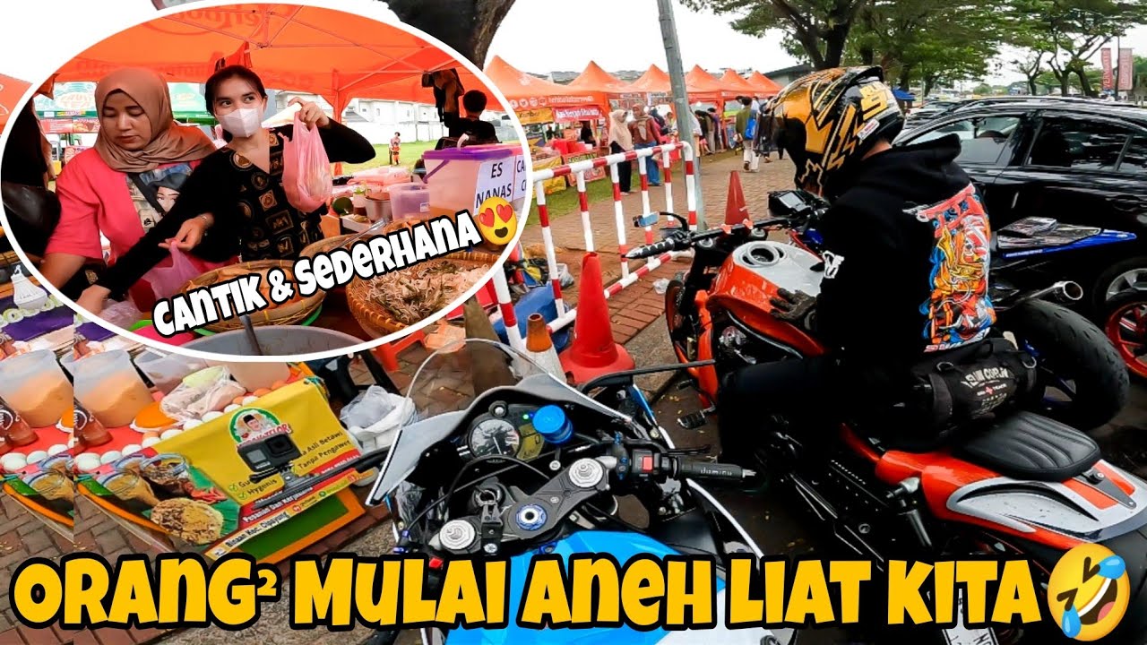 CARI TAKJIL PAKE MOGE NEMU PEDAGANG CANTIK😍 || YAMAHA R1 R6 ZX636 HARLEY DAVIDSON