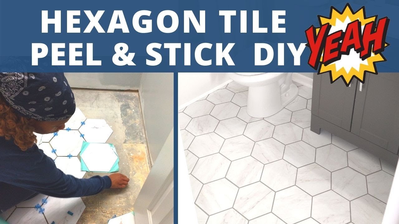 HEXAGON PEEL & STICK VINYL TILE INSTALL ( Tips for 7.75