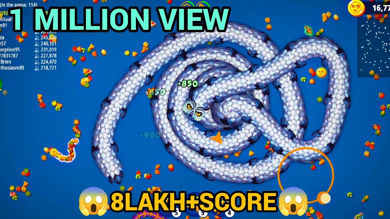 Wormzone best gameplay world's biggest score 😱😱#games #wormszone #cacingbesar #like #gameplay #