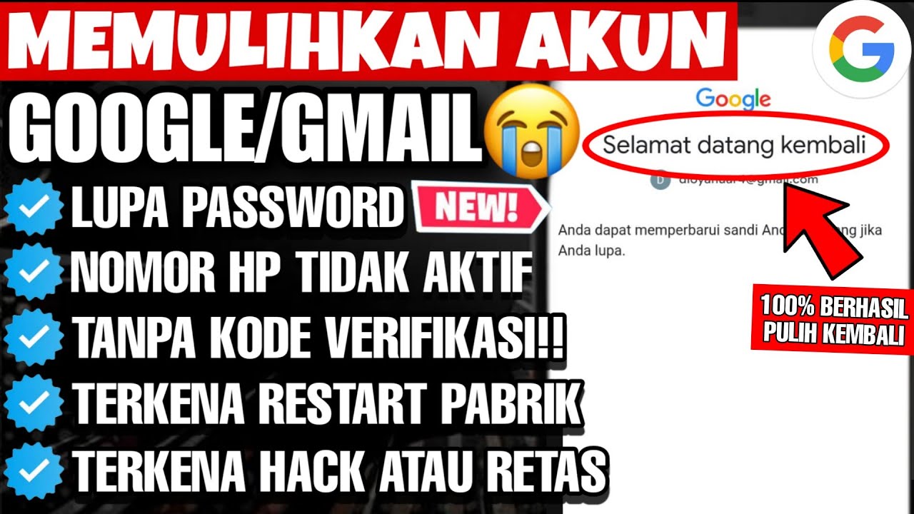 🚨CARA MEMULIHKAN AKUN GOOGLE LUPA SANDI & NOMOR HP HILANG - MENGEMBALIKAN AKUN GOOGLE TERBARU 2025‼️