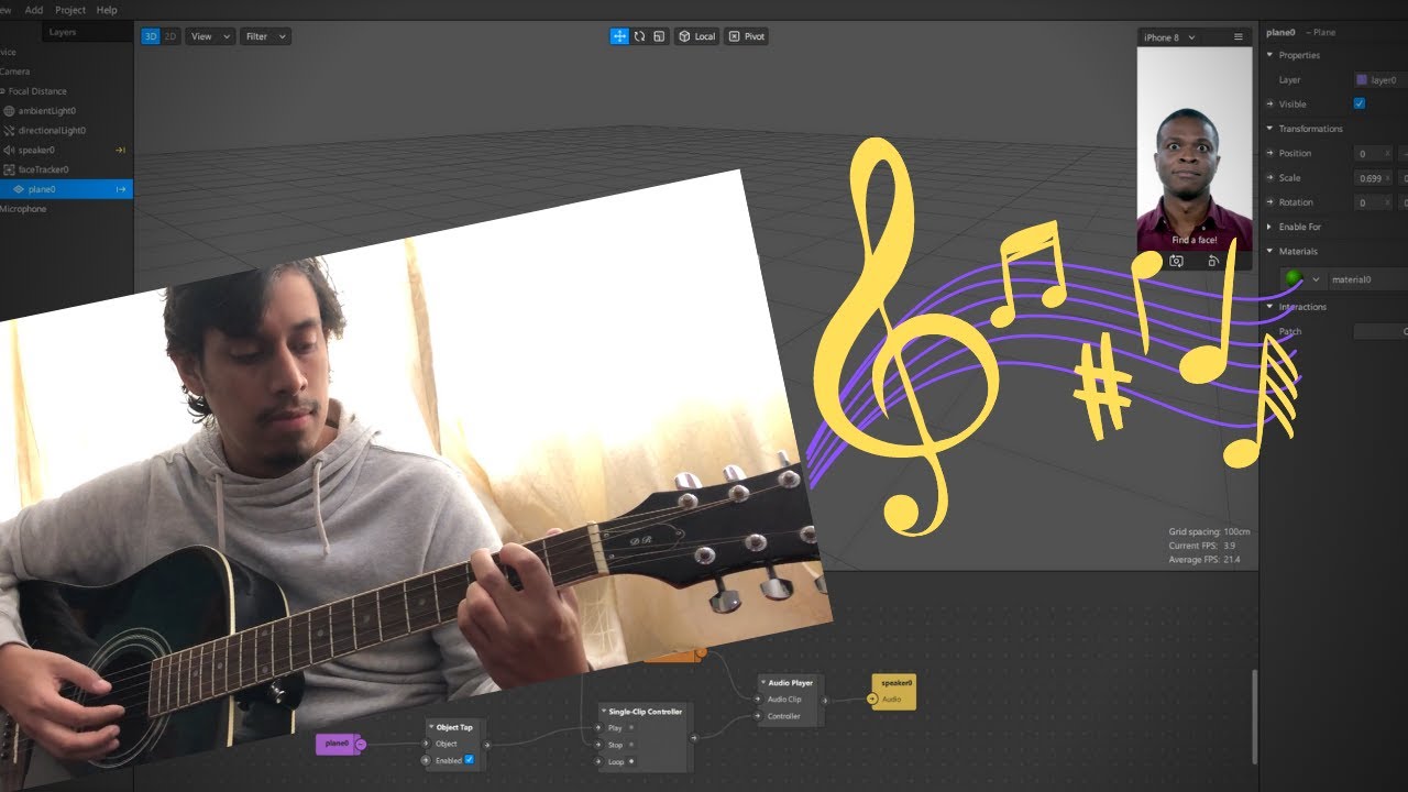 Spark AR Tutorial - Audio Tips | Microphone & M4A (EN Captions)