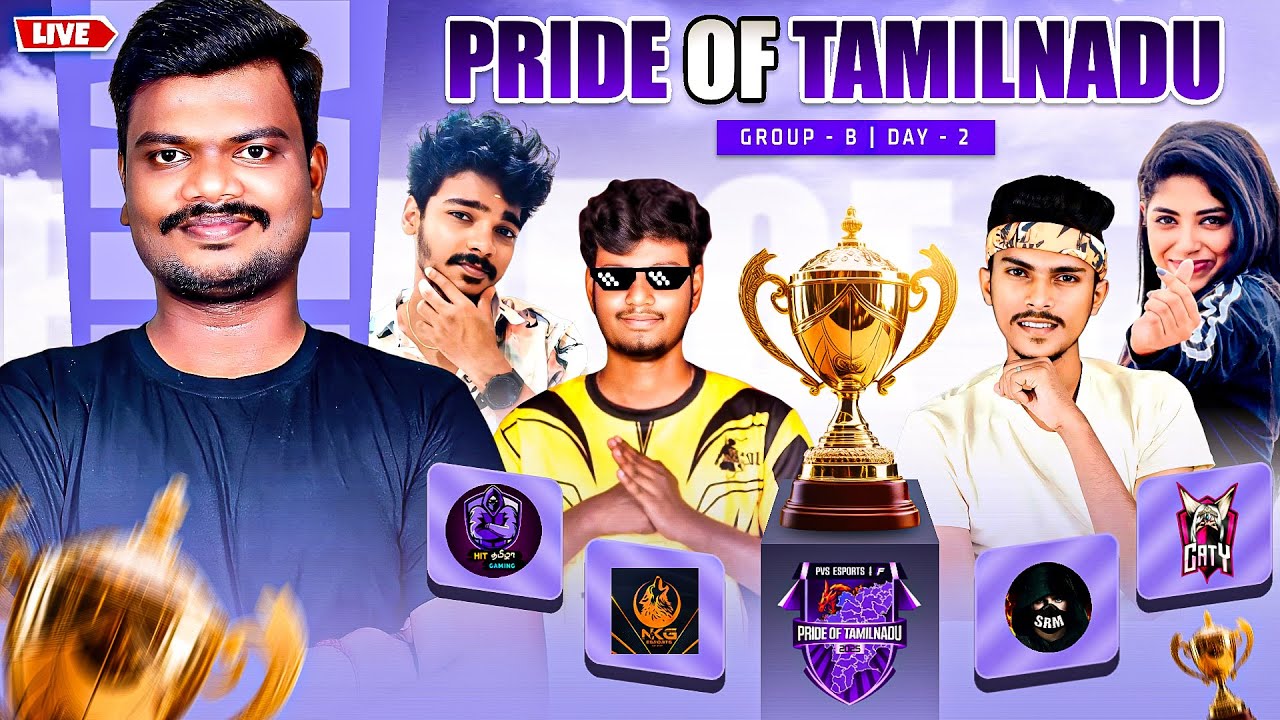 🔥 YOUTUBER PHASE 1 | 2 DAY SHOW | PRIDE OF TAMILNADU #pvs #gyangaming #freefirelive {FULL}