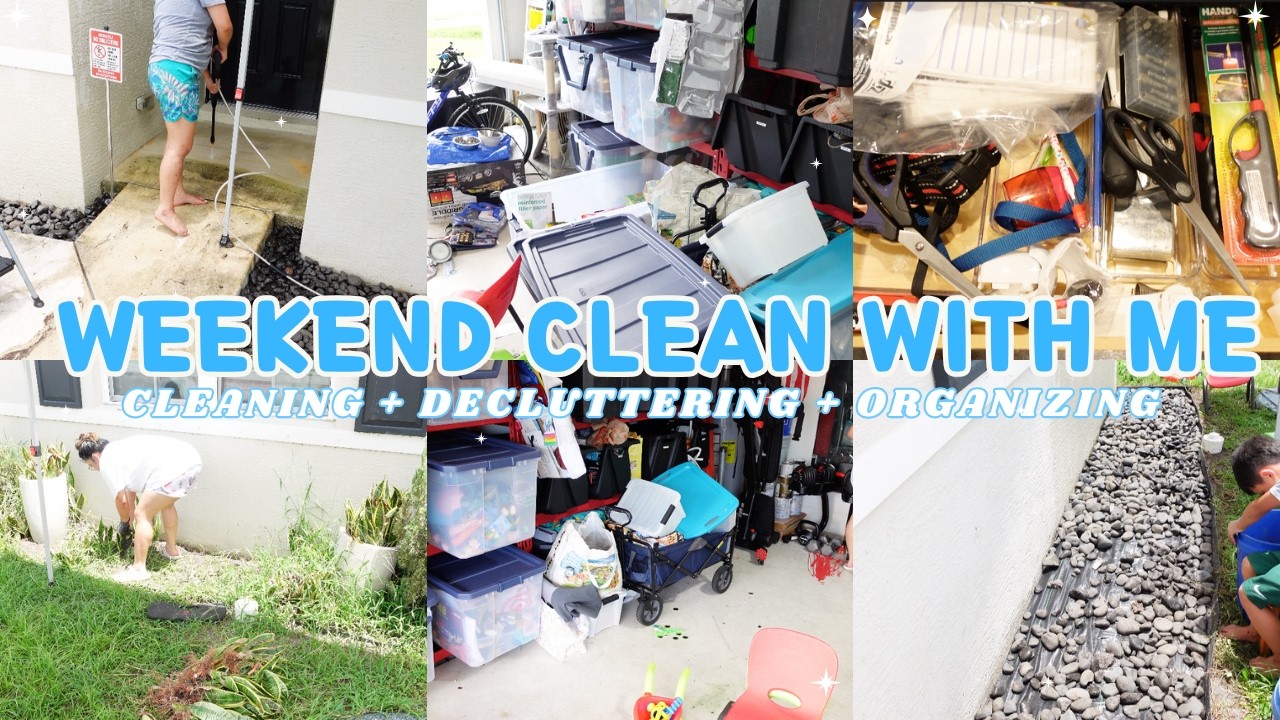 EXTREME CLEAN WITH ME | YARD WORK + DEEP CLEANING | ALL DAY CLEANING MOTIVATION