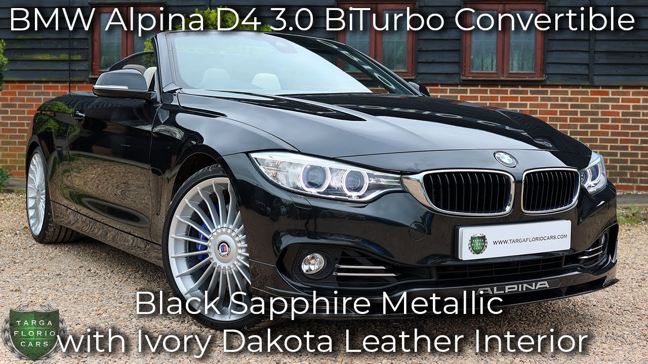 BMW Alpina D4 3.0 BiTurbo Convertible registered June 2015 (15) in Black Sapphire Metallic