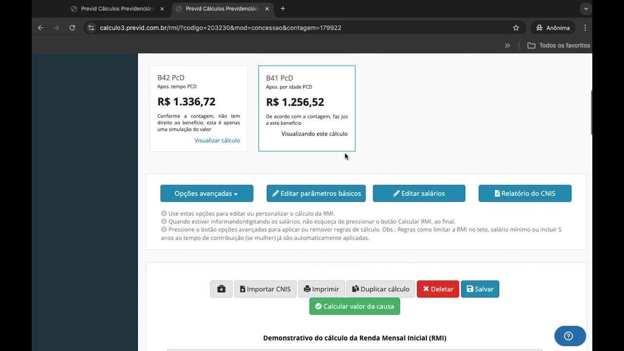Tutorial do cálculo da RMI - Vídeo 2