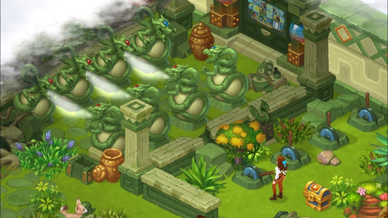 Island Hoppers  -lvl 18 - Chapter 1- Sacred  Mountain- Levers Pattern - Path to Air Gate - Gameplay