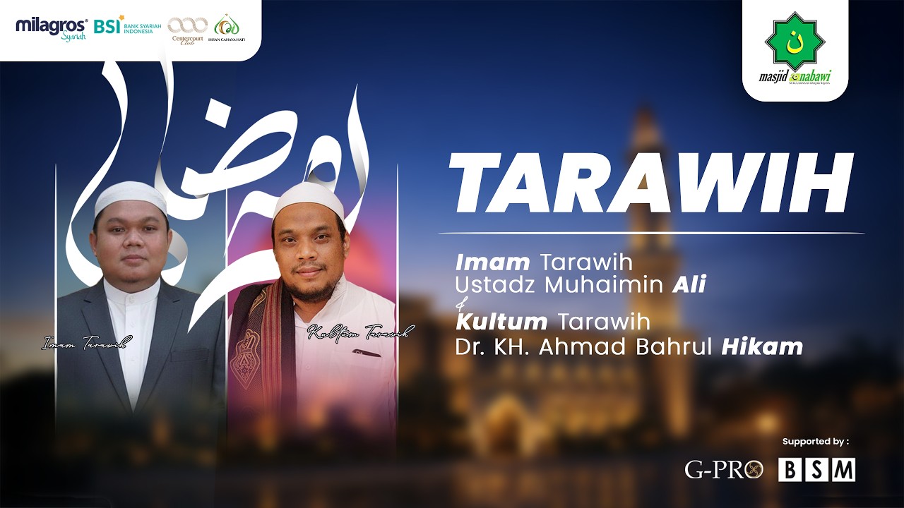 🔴LIVE - SHOLAT TARAWIH MASJID AN-NABAWI 1447H #22 || Ustadz. Muhaimin Ali