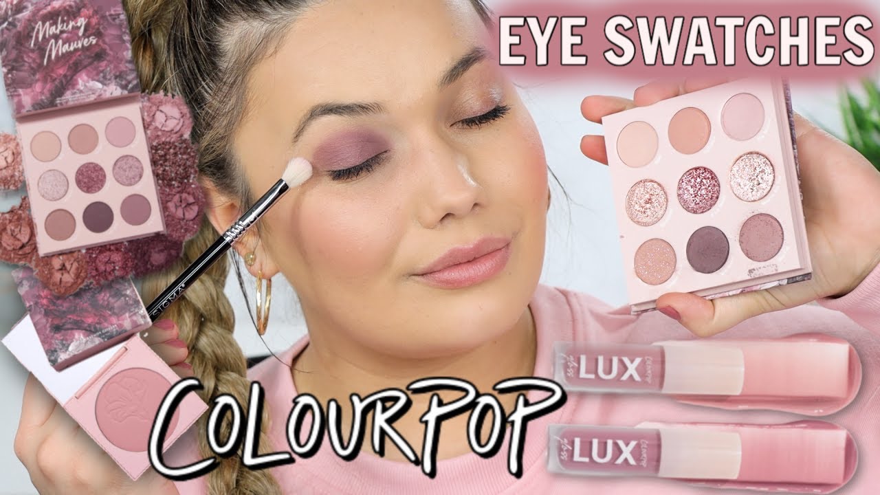 Свотчи теней для век и лица из коллекции COLOURPOP Mauve!