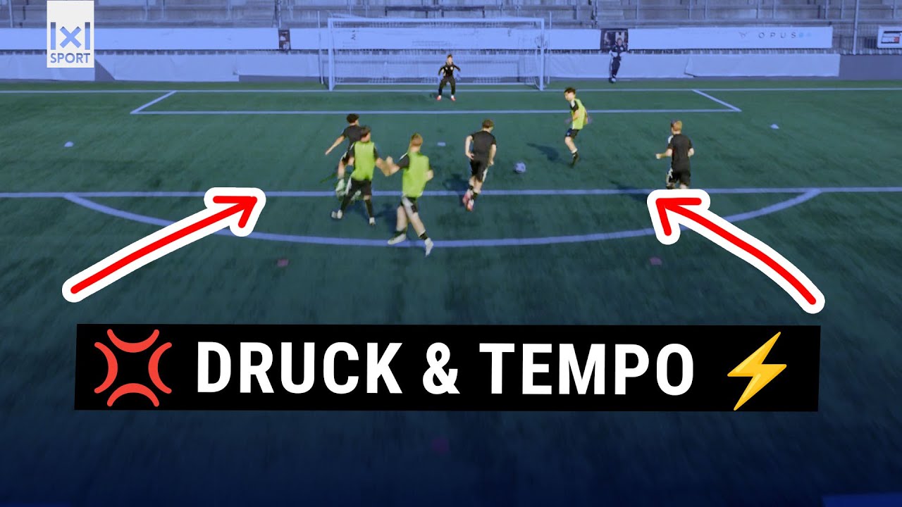 3-gegen-2 mit Nachstarter ⚡ Entscheidungsfindung spielnah trainieren im Fussball #fussball