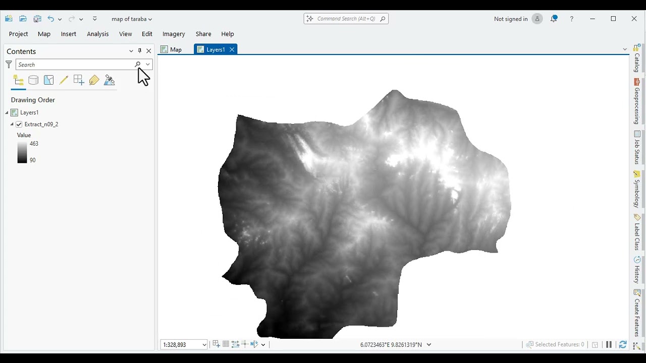 Raster analysis Slope Surface Parameter