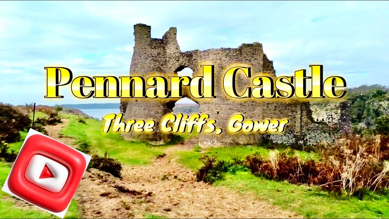 Pennard Castle and Three Cliffs Gower | Drone Footage of the bay #castle #wales #coastline #drone