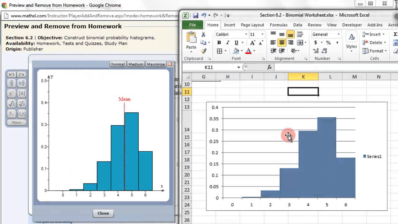 Binomial Probability Distribution Excel Part 2