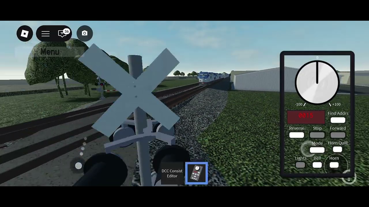 (Ro Scale Southline District) Amtrak California Zephyr with 8 boxcars and 5 roadrailers at the end! 