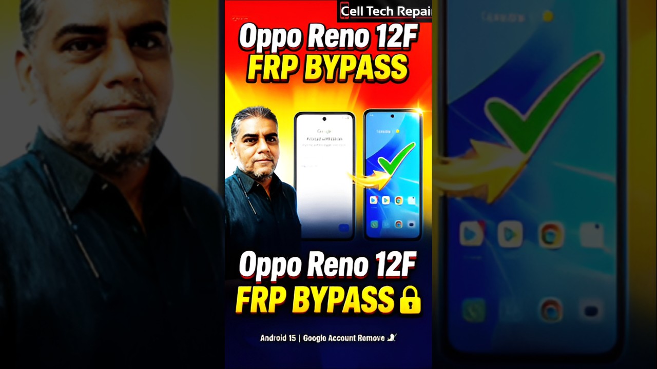 Oppo Reno 12F FRP Bypass Android 15 🔓 | Google Account Remove #shorts