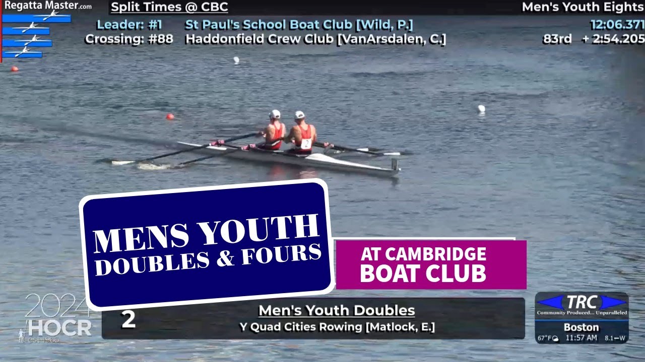 HOCR 2024 | #56/57 Men's Youth Doubles & Fours - M YOUTH 2x & 4+ at Cambridge