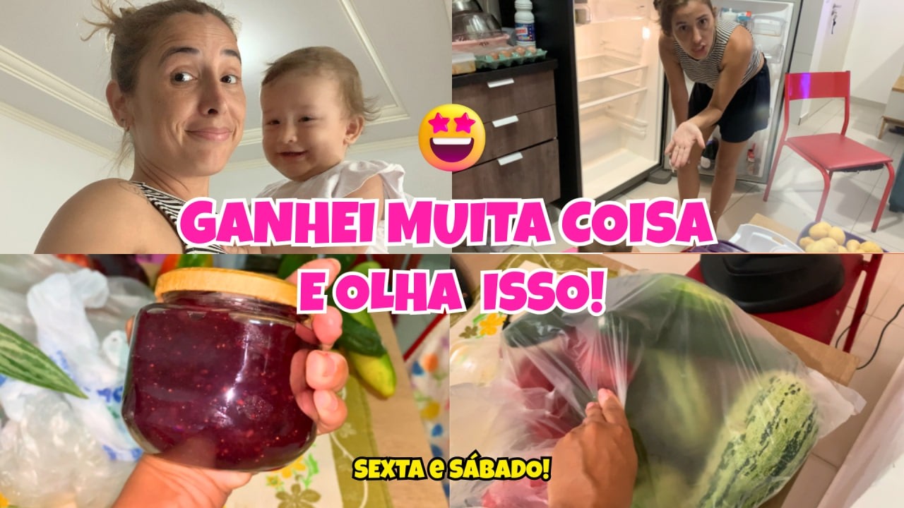 Ganhei muita coisa na feira e olha o que fiz! 🍓 | Faxina na geladeira + rotina produtiva