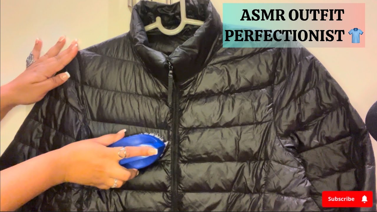 ASMR-Outfit Adjustments & Fixing🧥#asmrcrinklesounds #fabricsounds #asmrsounds #whisper #asmr #sleep