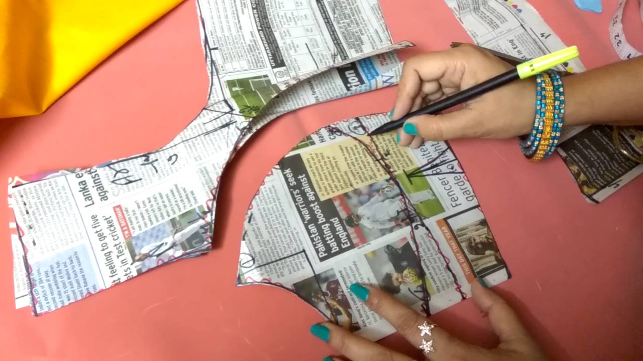 Double katori blouse marking and cutting