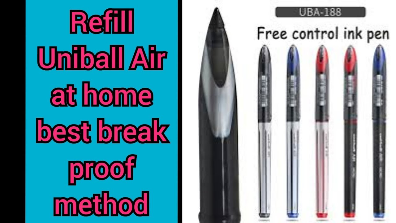 Как заправить Uniball Air || Самый простой и надежный метод || Английский Обзор ....