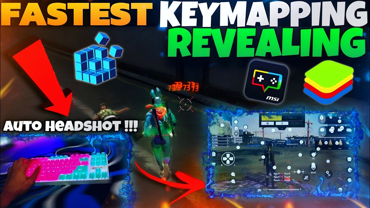 Revealing Best Fastest KEYMAPPING Settings For Free Fire PC Auto Headshot | BlueStacks 5 | MSI 5