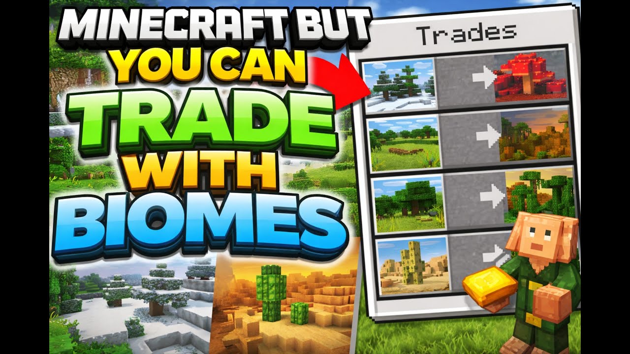 Minecraft But You Can Trade With Biomes 😱