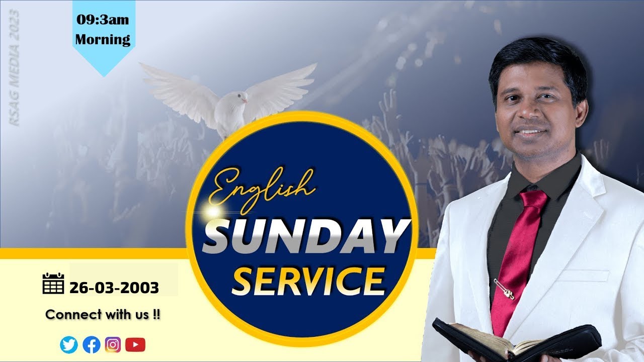 #sundayenglishservice | Rev.C.#rufuscliffvictor| Rev.V#charlesaaron | #rsagchurch