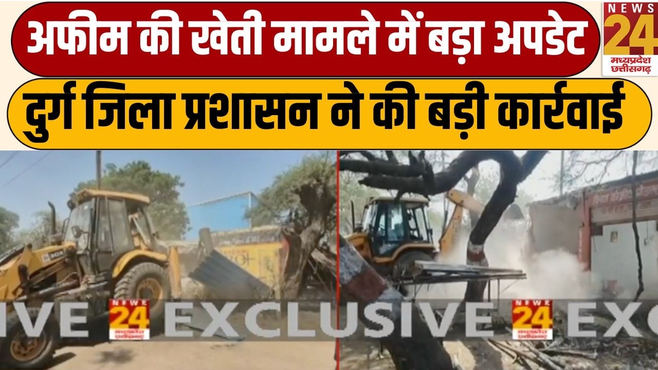 Breaking News: अफीम की खेती मामले में बड़ा अपडेट,Durg जिला प्रशासन ने की बड़ी कार्रवाई | News24 MPCG
