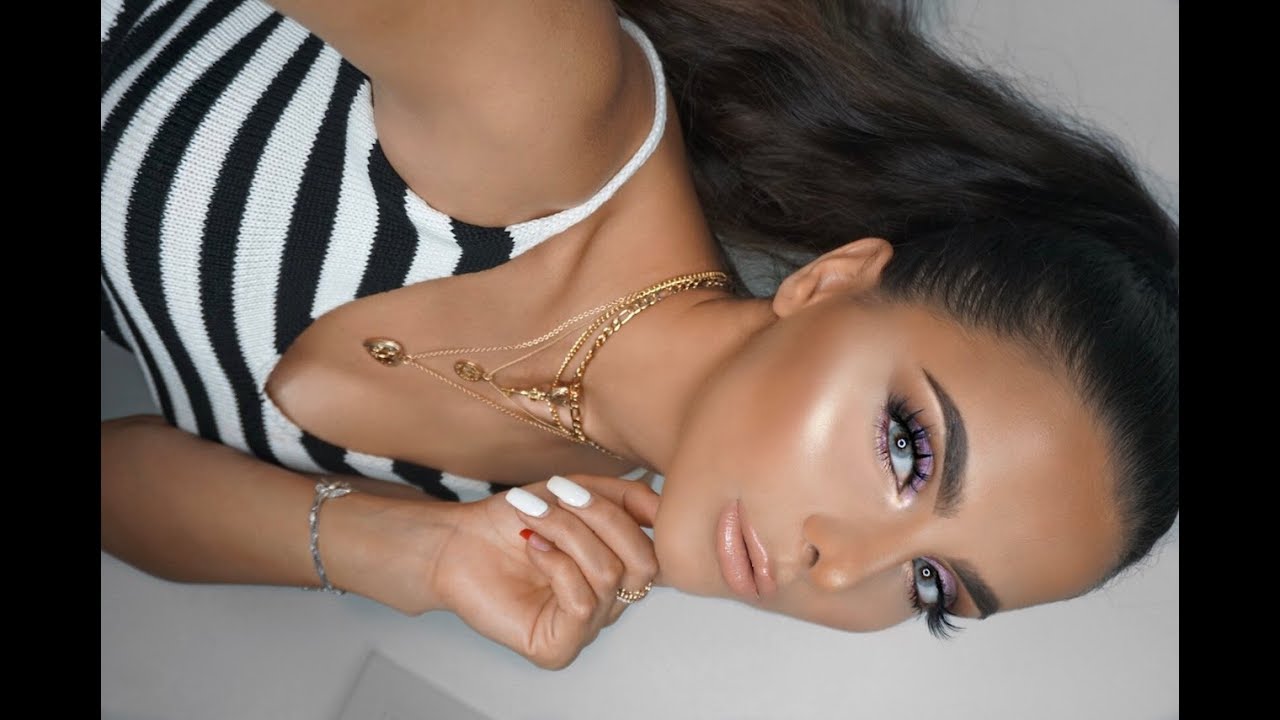 ABH Norvina Palette || karolin || دردشة ومكياج بنفسجي ومنتجات جديدة || كارولين