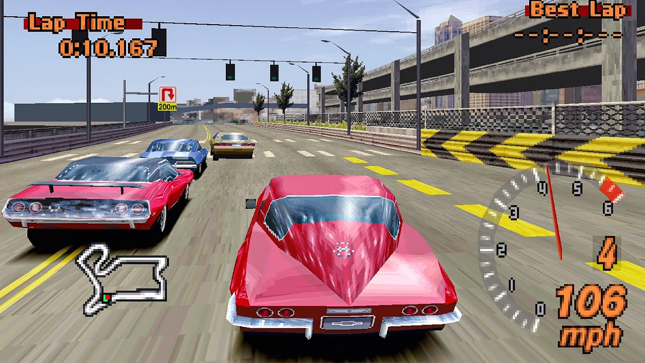 Gran Turismo 2 - Muscle Car Cup Gameplay (Chevrolet Corvette Sting Ray '67)