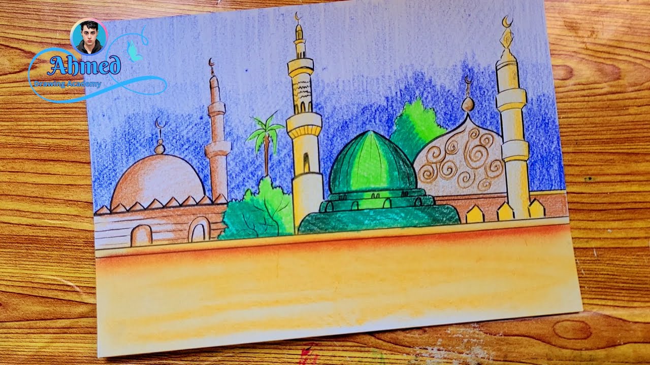 رسم المأذن والقباب في العمارة الاسلامية || رسم قباب وماذن || رسم مسجد ||  7 || cami çizimi
