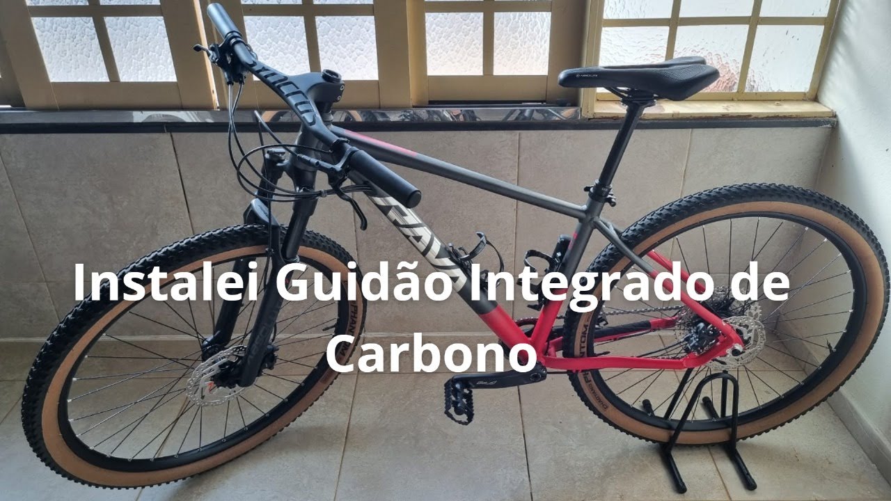 Instalei o Guidão Integrado de fibra de carbono