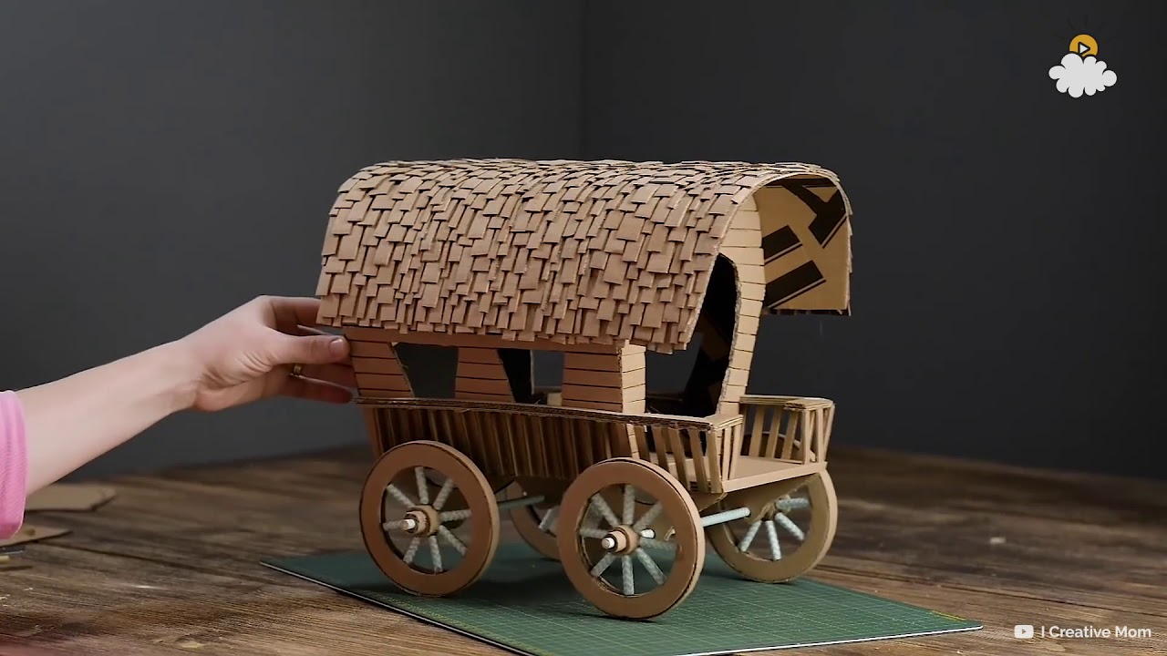DIY Cardboard Covered Wagon