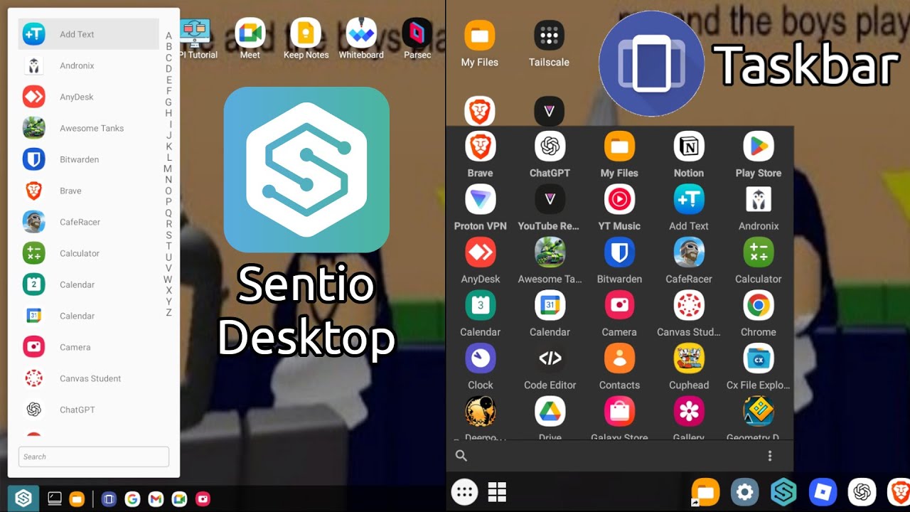 Using my Android Tablet as a computer via Sentio Desktop & Taskbar!