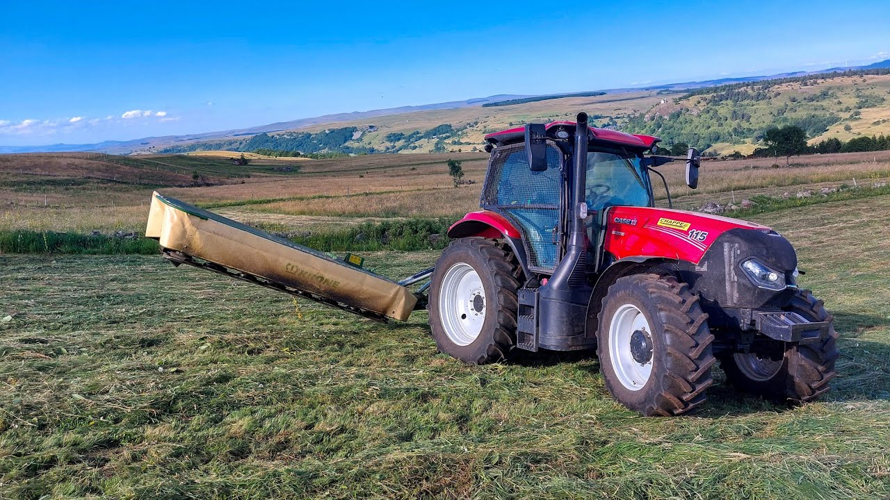 Fauchage 2022 Case Maxxum 115 | Krone Active Mow R320