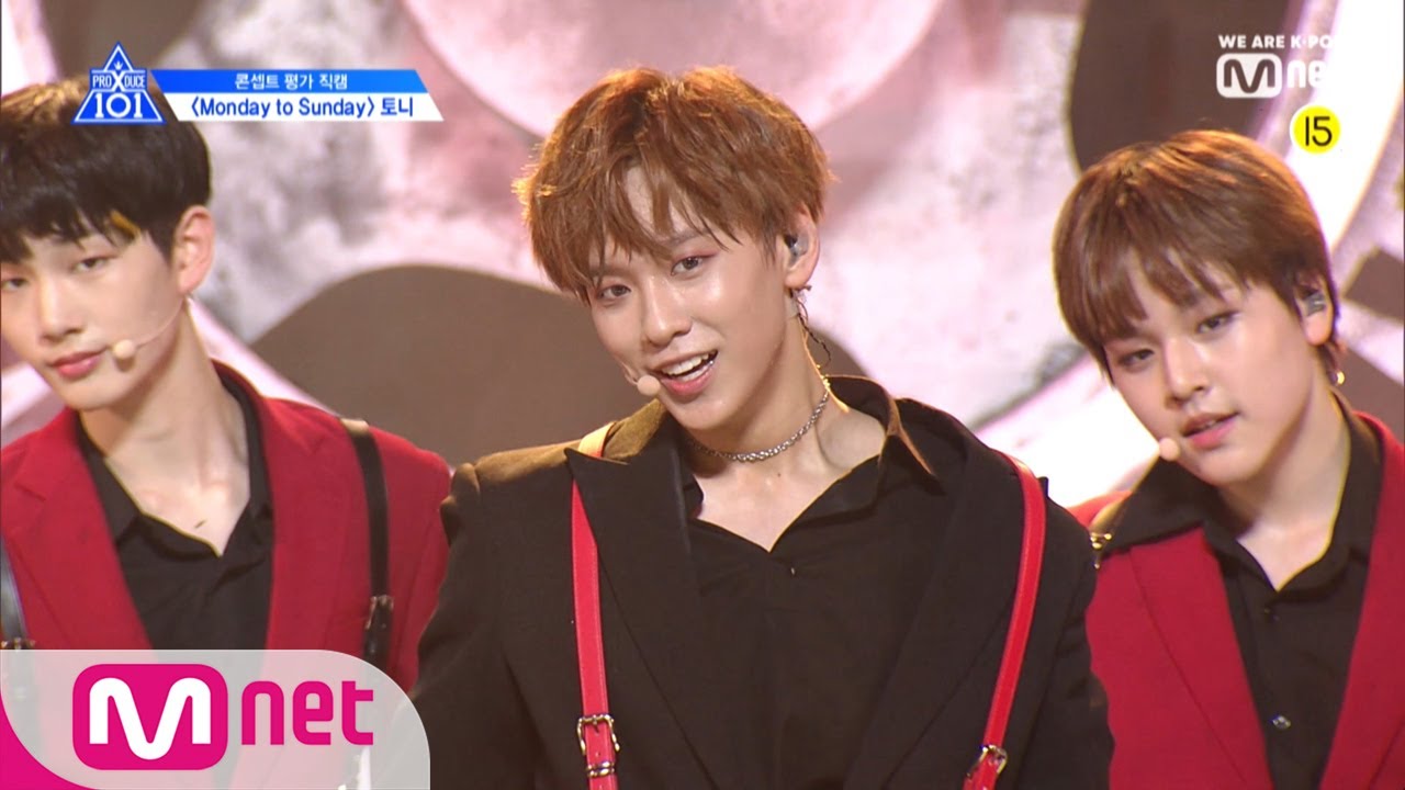 PRODUCE X 101 [단독/직캠] 일대일아이컨택ㅣ토니 - ♬Monday to Sunday @콘셉트 평가 190705 EP.10