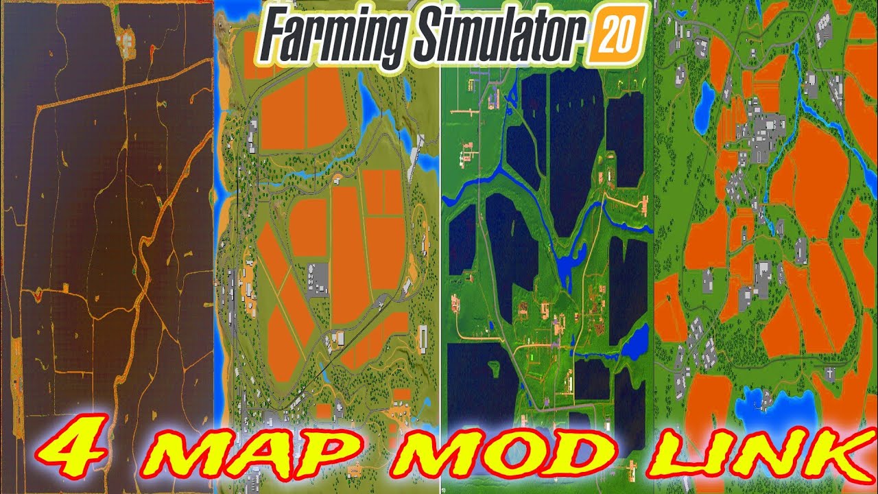 FS 20 Four Best  map link | Farming Simulator 20| #fs20 #fs20newmap #fs20mods #top4
