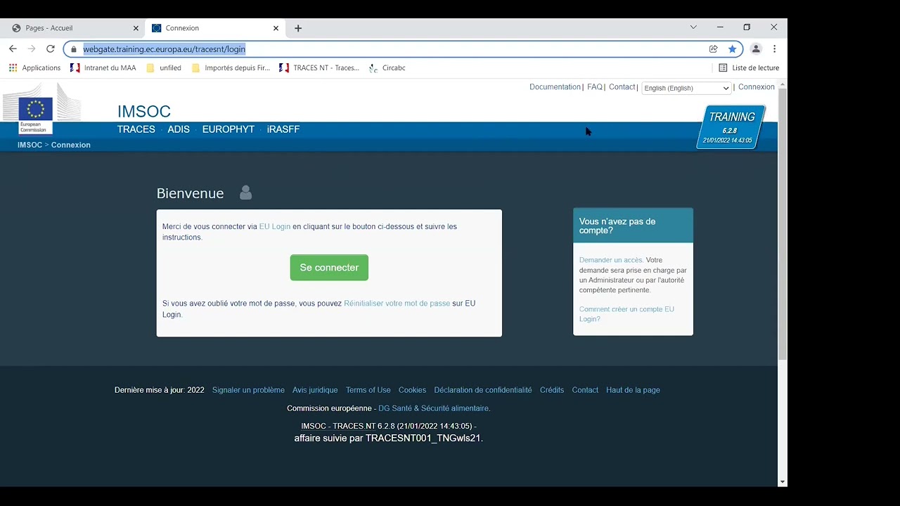 Certificat d’exportation sous Traces NT - 1  Création compte nominatif TRACES NT