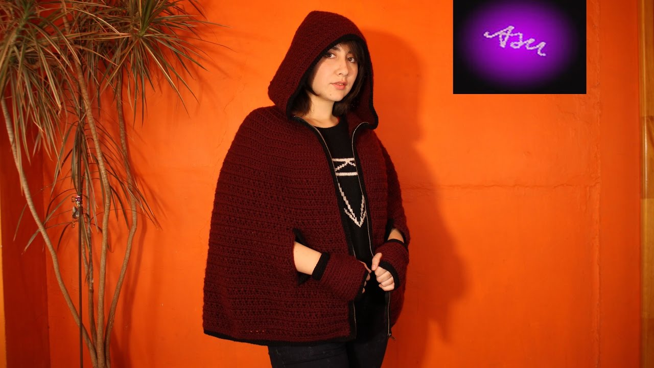 CROCHET T: CAPA CON CAPUCHA PARTE 1
