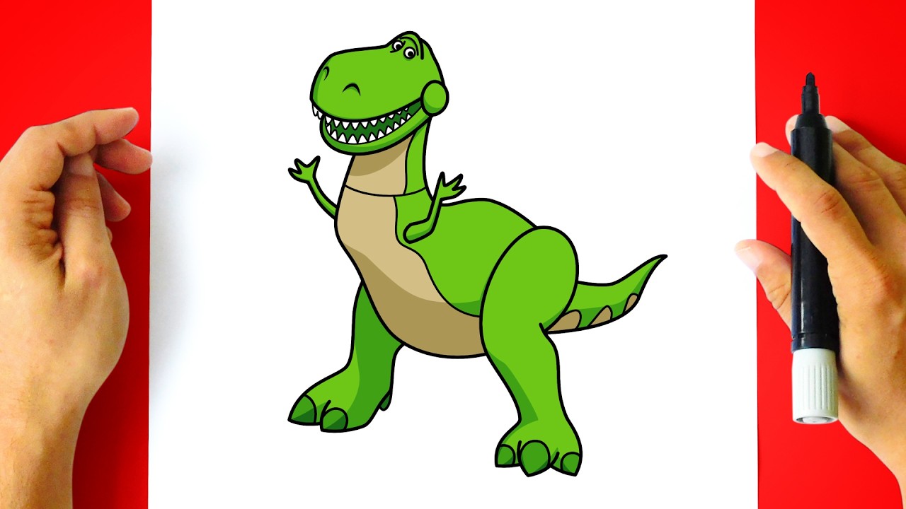 Как нарисовать Рекса из мультфильма «История игрушек»