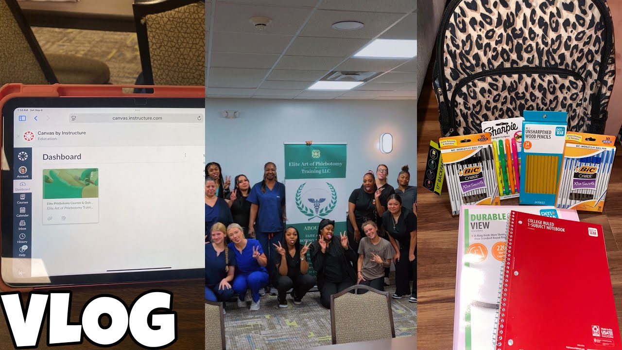 VLOG : Preparing for 1st day of phlebotomy class 💉📚