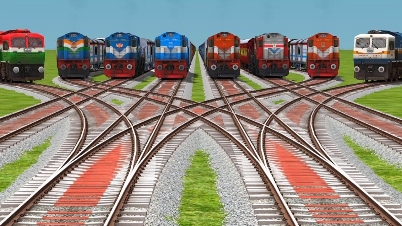 Bumpy Forked Railways Railroads Branched || Express Train Passenger Journey Railgadis Daimond Tracks