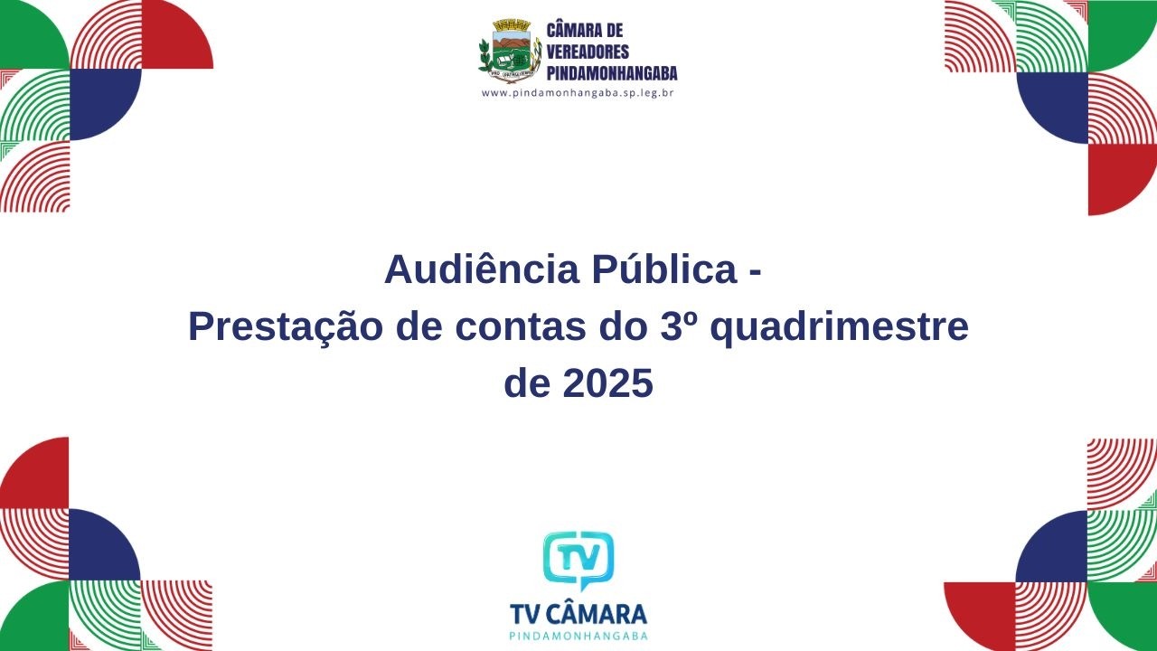 TV Câmara Pinda - Audiência Pública Metas Fiscais do Município do 3° Quadrimestre de 2025