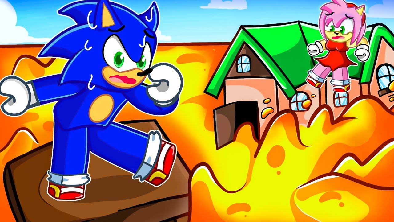 ROBLOX FLOOR is LAVA with Sonic & Amy!