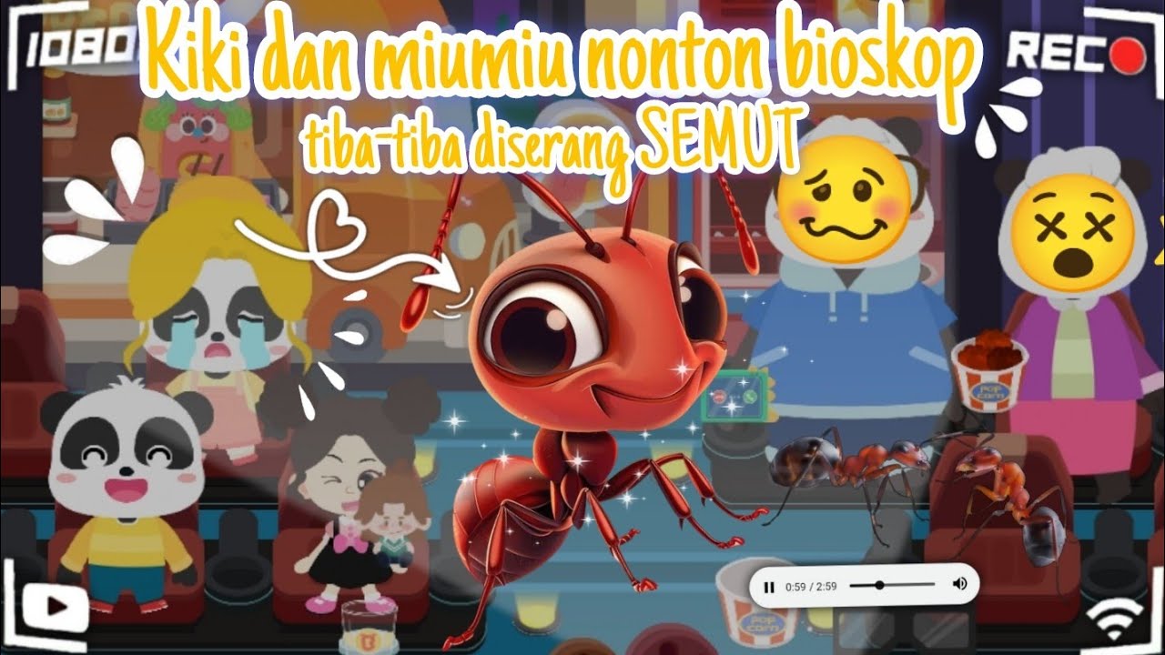 Baby bus; Kiki Dan Miumiu Nonton Bioskop With Family | Tiba-tiba Diserang Semut 🐜!!