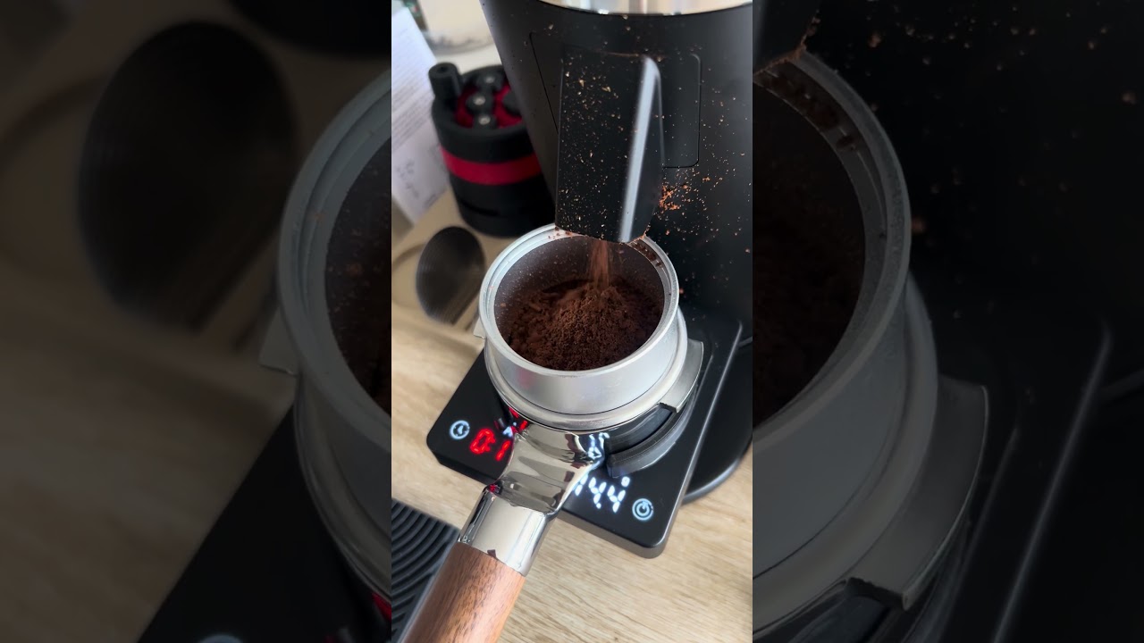 DF64 gen2 coffee grinder stand for coffee scale